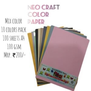 NEO CRAFT COLOR PAPER MIX A/4-(100 SHEETS)-AJARAMAR