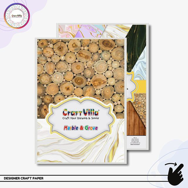MARBLE & GROVE DESIGNER PAPER A/4 20PCS)-CRAFT VILLA
