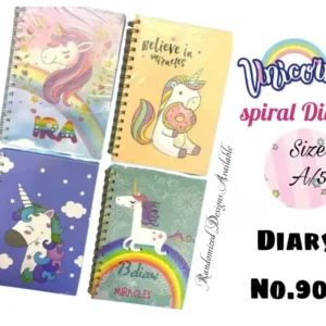 DIARY NO.909 A/5 (UNICORN SPIRAL DIARY)