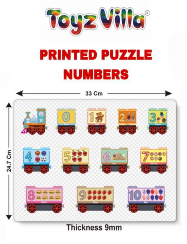 EVA PRINTED PUZZLE BOARD NUMBER -CRAFT VILLA