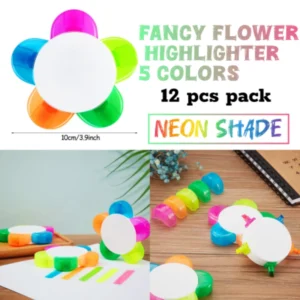 FANCY HIGHLIGHTER FLOWER SHAPE 5COLORS