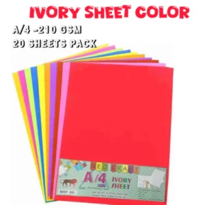 COLOUR SHEETS A/4 MIX COLOR (20 SHEETS) - AJARAMAR
