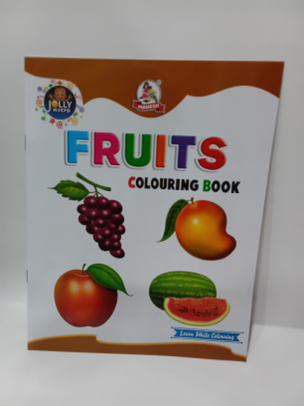 JOLLY M/C COLORING BOOK FRUITS MAHESH