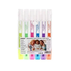 ERASABLE HIGHLIGHTER TWIN HEAD NO.BL826 (6pcs)