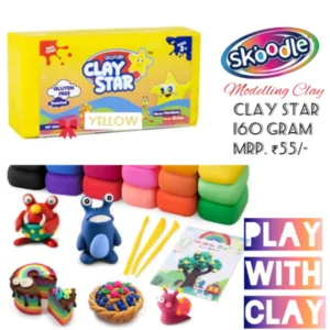 CLAY YELLOW COL.160 GRAM -SKOODLE