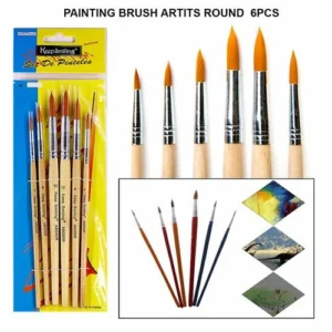 ARTIST PAINTING BRUSH ROUND TIP NO.A-6050R (6PCS)