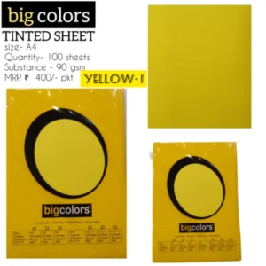 YELLOW TINTED PAPER A/4 (100 SHEET) -BIG COLORS