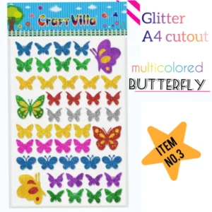 GLITTER CUTOUT BUTTERFLY No.03_/4-CRAFT VILLA