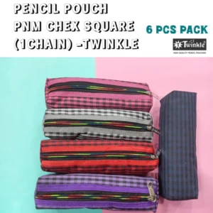 ZIPPER POUCH PNM CHEX SQUARE (1 CHAIN)-TWINKLE