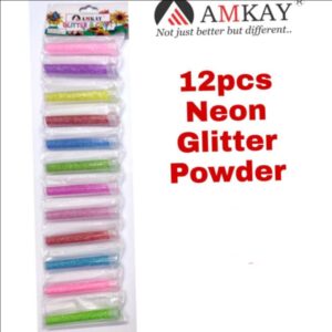 GLITTER POWDER TUBE NEON (12 PC)