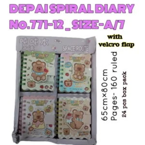 FANCY SPIRAL DIARY A/7 NO.771-12-DEPAI