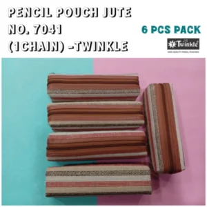 ZIPPER POUCH JUTE NO.7041 (1 CHAIN)-TWINKLE