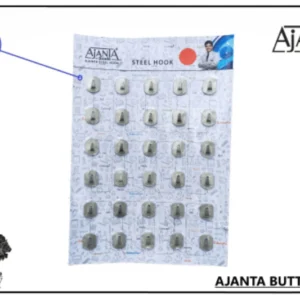 WALL HOOK METAL NO.501-BUTTON (30 PCS)-AJANTA