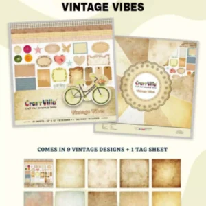 VINTAGE VIBE PAPER PACK 12×12" (20PCS)-CRAFT VILLA