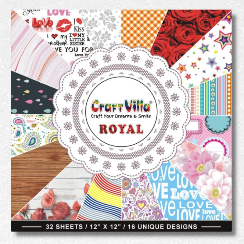 ROYAL PAPER PACK 12×12" (20PCS)-CRAFT VILLA