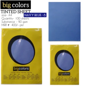 NAVY BLUE TINTED PAPER A/4 (100 SHEET) -BIG COLORS