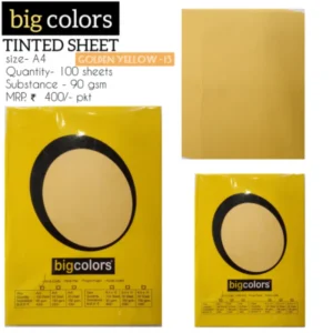 GOLDEN YELLOW TINTED PAPER A/4 (100 SHEET) -BIG COLORS