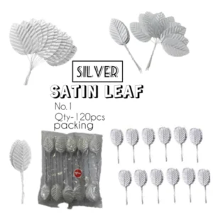 SILVER SATIN LEAF NO.1 (120 PCS)