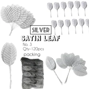 SILVER SATIN LEAF NO.3 (120 PCS)