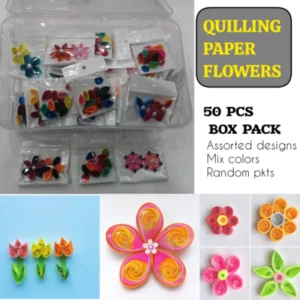 QUILLING PAPER FLOWER MIX BOX (50PCS)