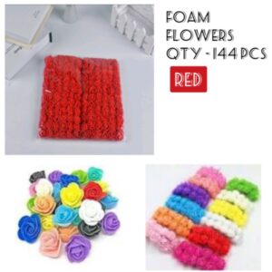 FOAM FLOWER SMALL (144 PCS) - RED