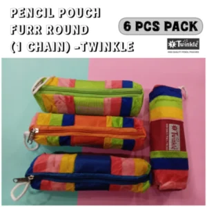 PENCIL POUCH FURR ROUND (1 CHAIN)-TWINKLE
