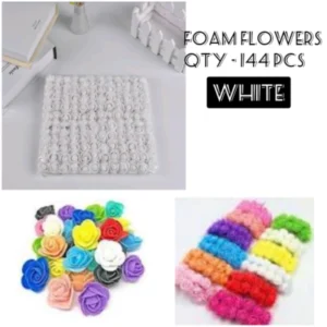 FOAM FLOWER SMALL (144 PCS) - WHITE