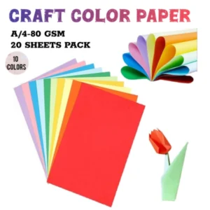 CRAFT COLOR PAPER A/4 (20 SHEETS) -AJARAMAR