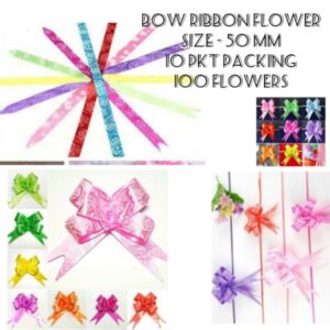 FLOWER BOW PRINTED 50 MM(100PCS)