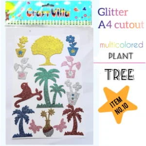 GLITTER CUTOUT PLANT TREE NO.10_A/4-CRAFT VILLA