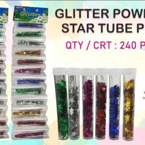 GLITTER STAR SEQUENCE TUBE SINGLE COLOR(12 PC)