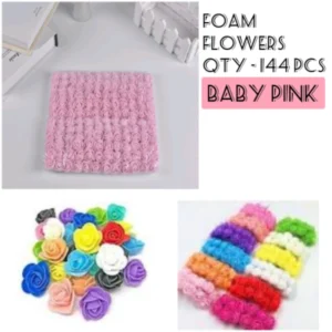 FOAM FLOWER SMALL (144 PCS) - DARK PINK