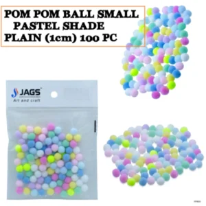 POM POM BALL SMALL PASTAL - PLAIN (1cm) 100 PC