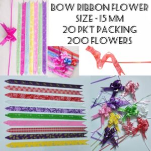 FLOWER BOW PRINTED 15 MM(200PCS)