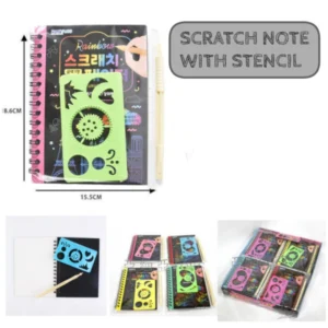 SCRATCH NOTE  WITH DESIGNS STENCIL(12 PAGES)