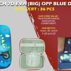 7D EVA PENCIL POUCH BLUE DINO- MIDIUM (OPP PACK)