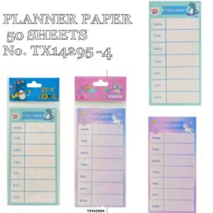 PLANNER PAPER 50 SHEETS SMALL -TX14295-4