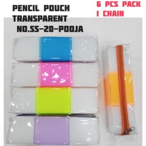 PENCIL POUCH TRANSPARENT NO.SS-20-POOJA