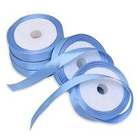 SKY BLUE SATIN RIBBON ½ INCH 12MM (10 ROLLS)