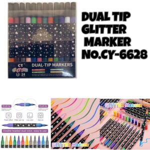 DUAL TIP GLITTER MARKER NO.CY-6628