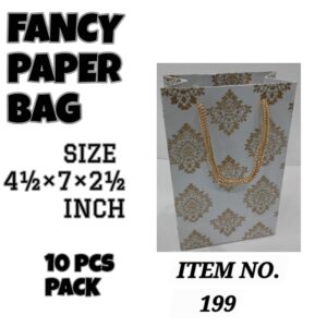 FANCY PAPER BAG NO. 199 (4½×7×2.5½ INCH)-GOLDEN