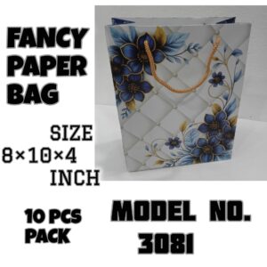 FANCY PAPER BAG NO.3081 (8×10×4 INCH)-GOLDEN