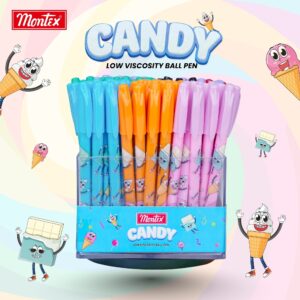 CANDY BALL PEN (6) 100 PCS JAR - MONTEX