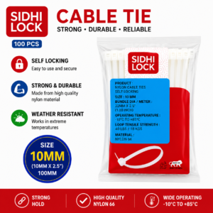 CABLE TIE 10MM-SIDHI LOCK