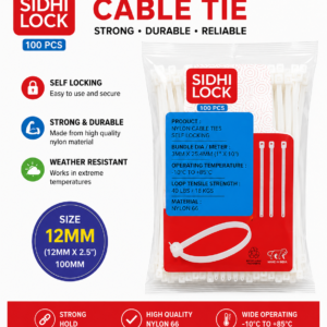 CABLE TIE 12MM-SIDHI LOCK