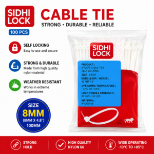 CABLE TIE 8MM-SIDHI LOCK