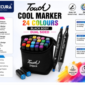 TOUCH COOL MARKER (BLK) 24 COLOR - POUCH PACK