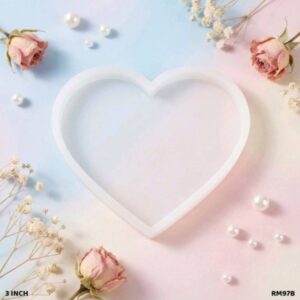 SILICON RESIN MOULD HEART 3 INCH [1PC]-RM 97B