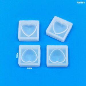 SILICON RESIN MOULD HEART [4PC]-RM 181