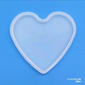 SILICON RESIN MOULD HEART 4 INCH [1PC]-RM 31
